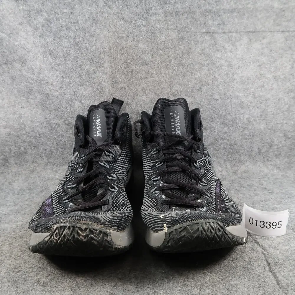 Nike Shoes Mens 10 Air Max Infuriate Sneakers Basketball Athletic Trainer Grey
